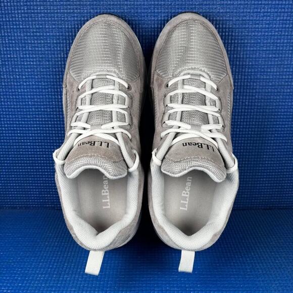 🔴  L.L BEAN COMFORT FITNESS WALKER Women Size 8 Grey White Walking Shoes 505864 - Picture 6 of 8